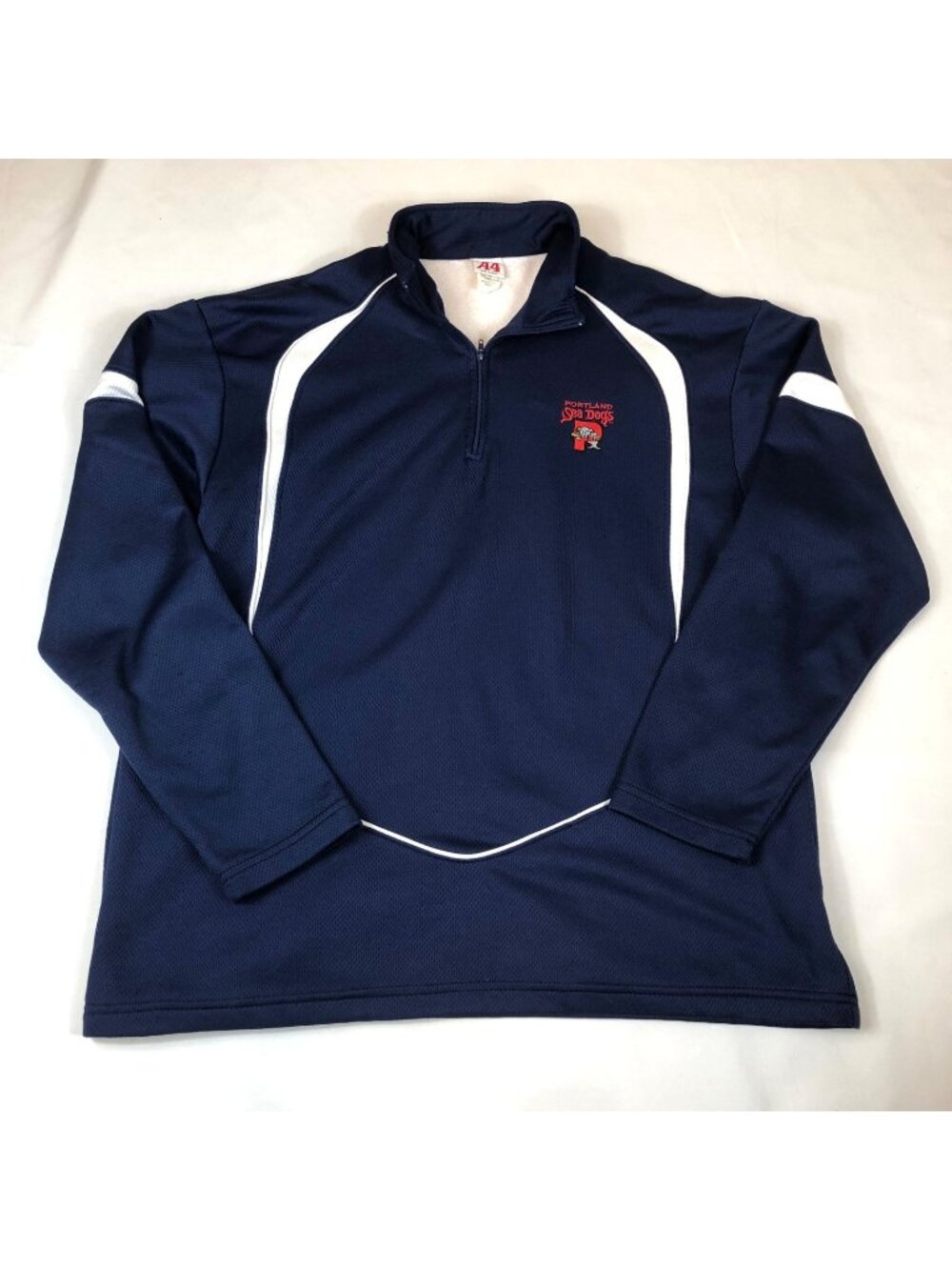 Portland Sea Dogs Baseball 1/4 Zip Fleece Staff Long Sleeve Pullover Size XL
